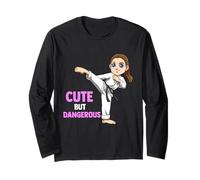 Combattente di Karate Carina ma pericolosa Maglia a Manica