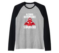 Combattente Guerriero Sopravvissuto Supereroe dipendenza da Alcol Maglia con Maniche Raglan