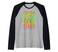 Combattere gli incendi che abbracciano gli spettri Dolcetto O scherzetto pompiere Maglia con Maniche Raglan