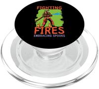Combattere gli incendi che abbracciano gli spettri Dolcetto O scherzetto pompiere PopSockets PopGrip per MagSafe