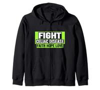 Combattere la Camicia della malattia celiaca - Consapevolezza della malattia celiaca Felpa con Cappuccio