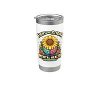 Combattere lo stigma Consapevolezza della salute mentale Girasole Bicchiere termico in acciaio inox doppia parete