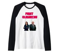 Combattere l'oligarchia, resistere, AOC, Bernie Sanders, Maglia con Maniche Raglan