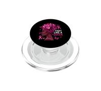 Combatti come una regina Afro Consapevolezza del cancro al seno Donne nere PopSockets PopGrip per MagSafe