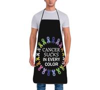 Combatti il cancro in tutti i colori Combatti il cancro Nastri per la consapevolezza Grembiule Grembiuli da cucina impermeabili per chef Grembiuli da cucina per barbecue Grembiule da forno personalizz