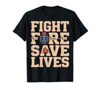 Combatti Il Fuoco Salva Vite Vigile del Fuoco EMS Hero Pride Maglietta