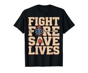 Combatti Il Fuoco Salva Vite Vigile del Fuoco EMS Hero Pride Maglietta