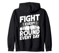 Combatti Ogni Round Ogni Giorno guantoni da Boxe Felpa con Cappuccio