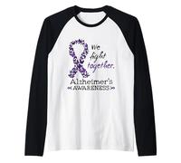 Combattiamo Insieme Il Supporto del Nastro di consapevolezza dell'Alzheimer Maglia con Maniche Raglan