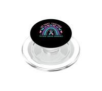 Combattiamo insieme la consapevolezza del cancro alla tiroide Boho Rainbow PopSockets PopGrip per MagSafe