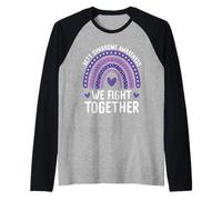 Combattiamo Insieme Supporto per la consapevolezza della sindrome di Rett Maglia con Maniche Raglan