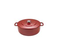 Combekk Pentola in ghisa olandese, senza BPA e PFAS 100% riciclato, 28 cm, 6,8 l, per tutti i piani cottura, rosso
