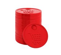 CombiCraft Moneta per carrello della spesa rossa / formato 50 centesimi di euro - per 100 pezzi