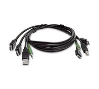 StarTech.com Cavo KVM Doppio HDMI da 1,8 m, USB 2.0, Audio 3,5 mm, Cavo Combinato Universale Compatibile per Switch KVM, Conforme TAA - Nouvo