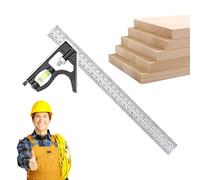 Combinata - Righello Di Precisione Per Intelaiatura - Combinata Regolabile in Acciaio Inossidabile - per Appassionati di Fai da Te Falegname Elettricista Lavorazione Metalli Marcatura