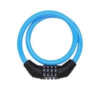 Combination Bike Lock, Heavy Duty Anti-Theft Cable, 25.59inches, 4-Digit Resettable Lock Mechanism, Weather-Resistant Steel Wire, Ideal for Youth Bikes, Mountain, Road, City, Rack, Black/Blue/Pink