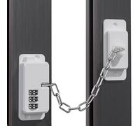 Combination Fridge Lock, 3-Digit Coded Freezer Lock, No-Drill Child Safety, Strong Adhesive Refrigerator Locked for Kids & Food Protection, 7.6x3.2cm, 20cm Chain