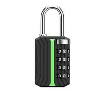 Combination lōck - 2.72 Inch Portable Gate Lock | Zinc Alloy Padlock - Glow in Dark Keyless Security Ločk Waterproof Rustproof Design for Doors Luggage Garage and Outdoor Use Ensuring Safe Protection