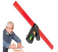 Combination Square - Combo Square, Squaare Rule | Metal-Body Squuare Level Tool | Construction Tooll | Professional Heavy Duty Squaare Tool, Welding Tools, Woodworking Tools