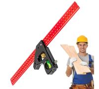 Combination Square - Professional Stainless Steel Level Tool, Construction Measuring Tool Durable Heavy Duty Accessory for Workshop Use| Welding Tools Woodworking With Precision Ruler Design Accurate