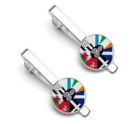 Combinato Bandiera delle Nazioni Celtiche Divertente Fermacravatta Fermacravatta Clip Fermacravatta Clip Regolare Cravatta Regali Decorativi Per Gli Uomini, 5.5x2.2cm, Metallo