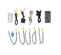 Combinatore commutatore video per telecamera a 4 canali - Riconoscimento automatico PAL NTSC - Vista panoramica a 360 gradi - Elimina punti ciechi per il parcheggio dell'auto