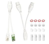 Combinatore e splitter PoE impermeabile, adattatore PoE per 2 telecamere IP tramite 1 singolo cavo Ethernet, Plug & Play, compatibile PoE Switch Iniettore e Telecamere di sorveglianza esterna