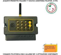 Combinatore GSM Allarme Telesoccorso Incendio 2 Canali 2 Attivazioni Confermate