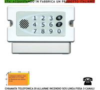 Combinatore Telefonico 3 Canali Furto Incendio 3 Messaggi 15 Secondi Linea Fissa