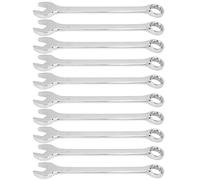 Combinazione a 10 pezzi Set di chiavi a cricchetto, spanner aperto a doppio scopo 17 mm, strumenti manuali in acciaio del vanadio Chrome per la manutenzione della casa