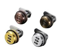 Combinazione a 3 cifre Password BoxLock 20-30mm Smart Cam Codice Blocco in lega di zinco 1 pezzo(Red bronze 20mm)