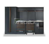 Combinazione arredo officina BETA C45PRO X piano INOX carrello moduli armadio
