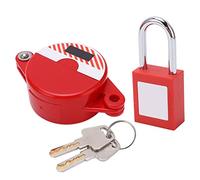 Combinazione di Blocco Della Valvola e Lucchetto di Sicurezza, Pregevole Fattura Durevole, Dispositivo di Blocco Della Valvola per Luoghi Industriali, Chimici, Elettrici, Petroliferi(GV-01+38mm)