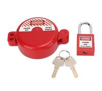 Combinazione di Blocco della Valvola e Lucchetto di Sicurezza, Serratura della Valvola del Gas Dell'olio, Maniglie delle Valvole Resistenti Al Calore e Resistenti Agli Urti Sicuro Rosso per Rubinetto