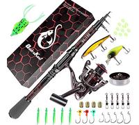 Canna da pesca di nuova generazione, croce rossa vulcanica con design avvolgente e punta luminosa, qualità telescopica del torneo di canna da pesca, nato per essere regali di pesca (R-1.8M)