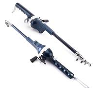 Combinazione di canna telescopica e mulinello in carbonio progettata per i pescatori che danno priorità alla portabilità senza compromettere il controllo (A- 1,38 m)