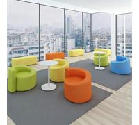 Combinazione di divani modulari per negoziazione aziendale, divani e sgabelli appositamente progettati per negozio, lobby della banca, museo d'arte (2 pezzi)