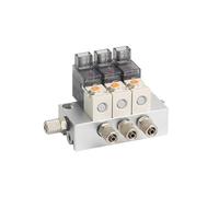 Combinazione di elettrovalvole pneumatiche in miniatura normalmente aperte 12V 24V Pressione positiva Uso di pressione negativa Valvole a 2/3 vie NO(101-24V-4-NO,10F)
