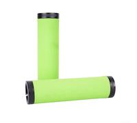Combinazione di impugnature in plastica e spugna da 22,2 mm per manubrio di mountain bike con anelli di bloccaggio per un fissaggio stabile e comfort (verde)