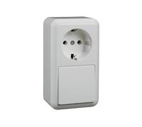 COMBINAZIONE DI INTERRUTTORE/PULSANTE/PRESE ELSO Elso AP-Kombination rw Interruttore/Pulsante 388604