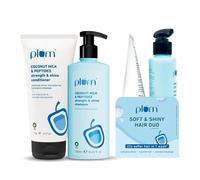 Combinazione di shampoo e balsamo al latte di cocco prugna cura dei capelli c...