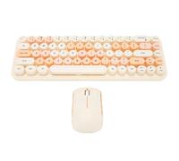 Combinazione di tastiera e mouse wireless Retro da 68 tasti, 2,4 GHz, Mlik Tea