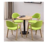 Combinazione di tavolo e sedia per la casa, ufficio, reception, tavoli e sedie per il tempo libero, balcone, cucina, soggiorno, tavolo da pranzo, tavolo rotondo moderno (colore: colore caffè) (verde