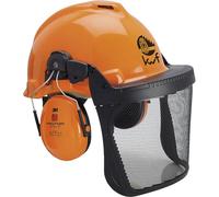 Combinazione forestale 3M, elmetto di sicurezza G3000 arancione