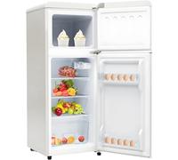 Combinazione Frigorifero E Congelatore Retrò,Frigorifero a Doppia Porta Superiore E Inferiore,Capacità Totale 92L,Con Capacità Congelatore 28L,116 Kwh/Anno,Luce LED,Cassetto Verdura,White