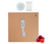 Combinazione macramè | Lavagna per progetti macramè Portatile a Doppio Lato 20X20 cm,Progetto di Braccialetto Riutilizzabile con Istruzioni Incluse, tavola per intrecciare Fatta a Mano