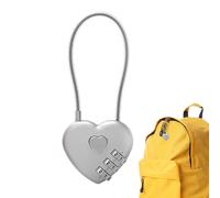 Combinazione mini lucchetto - blocco codice a 3 cifre, bagaglio lucchetto | Posizione di sicurezza a forma di cuore, mini zaino, blocco di sicurezza per valigia accessorio da viaggio gab