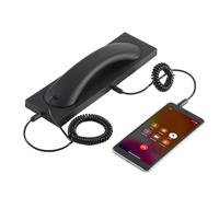 Combinazione mobile, combinazione di telefono fissa con riduzione del rumore e jack da 3,5 mm - ricevitore telefonico per istituzione scolastica, per computer da parete, casa, ufficio, casa