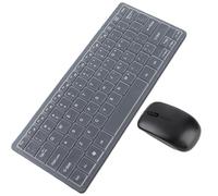 Combinazione Mouse e Tastiera Wireless per Batteria Wireless a Lunga Durata 2.4G, per Android/ios(nero)