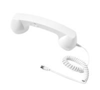 Combinazione per cellulare retrò - Combinata in plastica ABS | Forniture per la casa classiche retrò da 6 pollici di tipo C con microfono, adattatore per telefono cellulare linea fissa - I